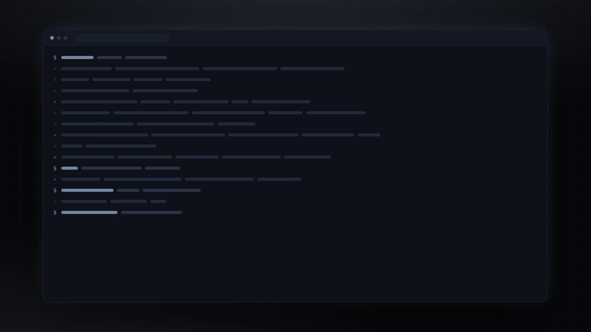 A shell session: commands run against Hanzo Cloud and their output streams back.